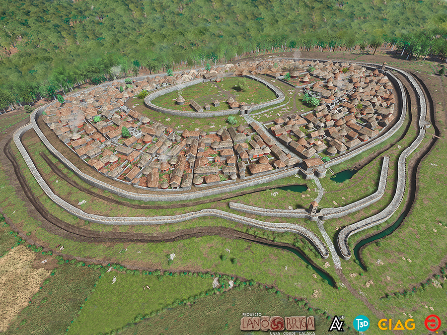 Lanóbriga, Cidade Galaica de San Cibrao de Lás, S. II aC.